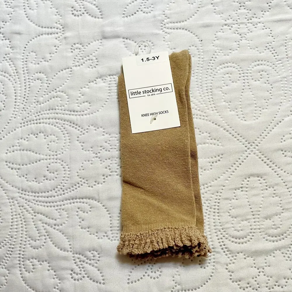 NWT Little Stocking Co Lace Knee Socks Size 1.5-3 years